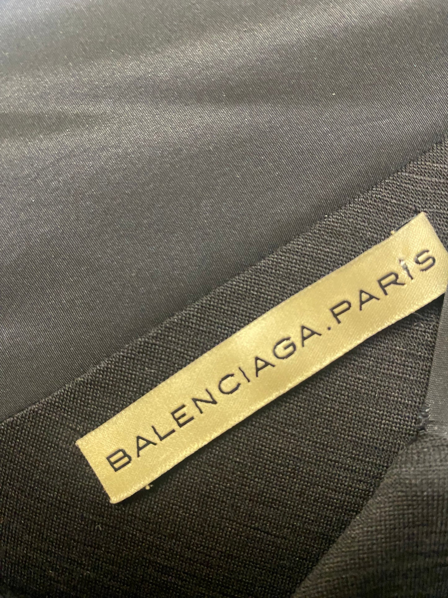 Balenciaga Black Wool and Silk Draped Dress 12