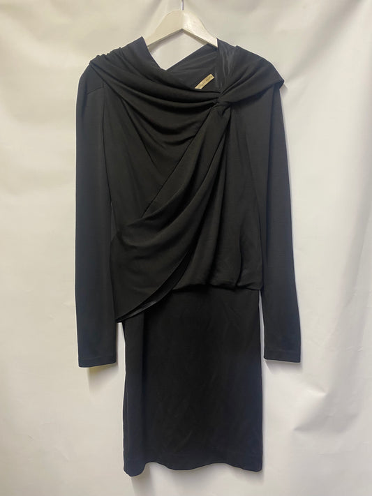 Balenciaga Black Wool and Silk Draped Dress 12