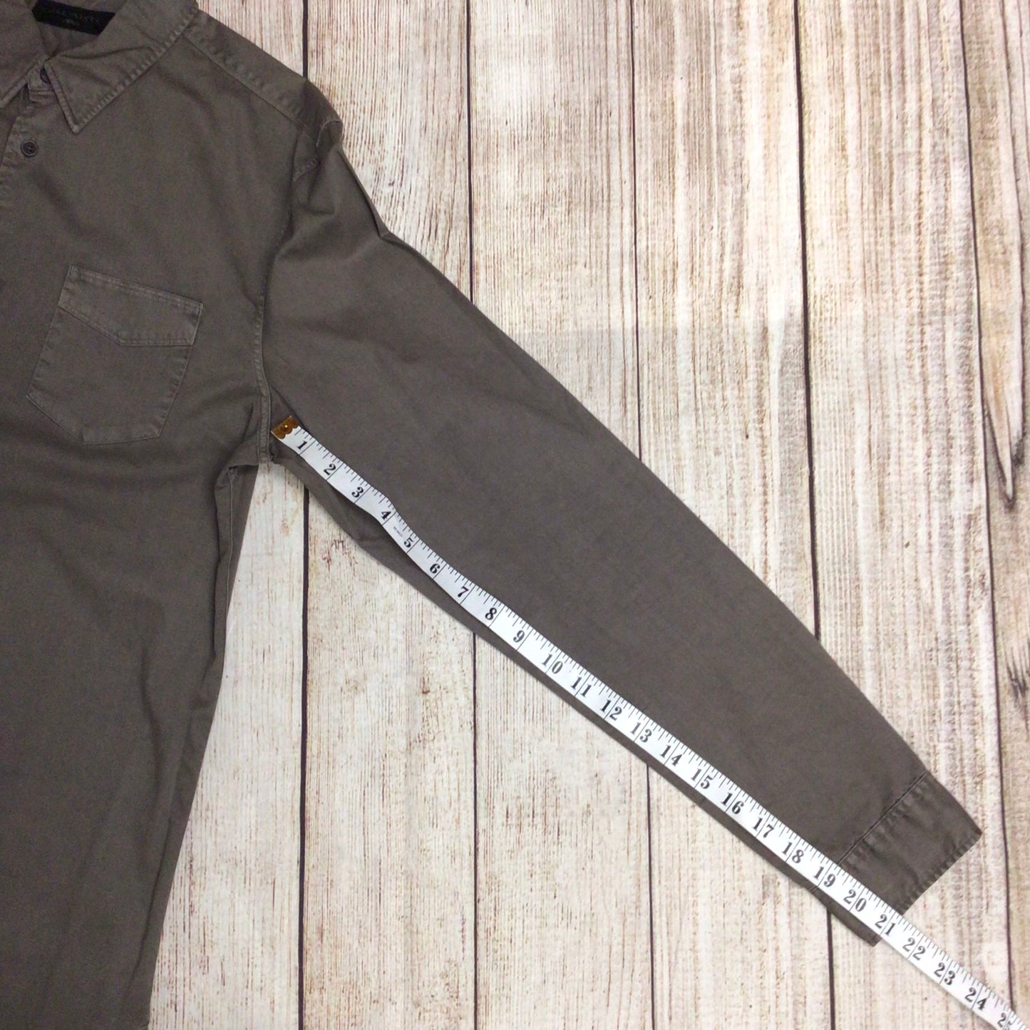 AllSaints Grey Dilla Long Sleeve Shirt Size M