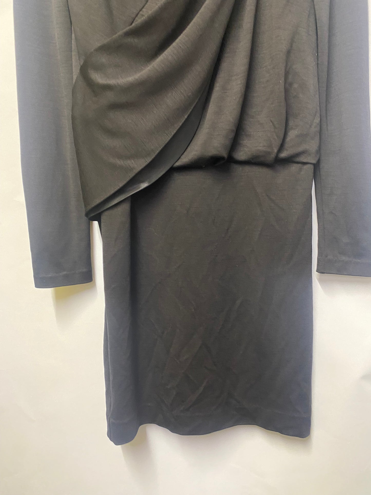 Balenciaga Black Wool and Silk Draped Dress 12