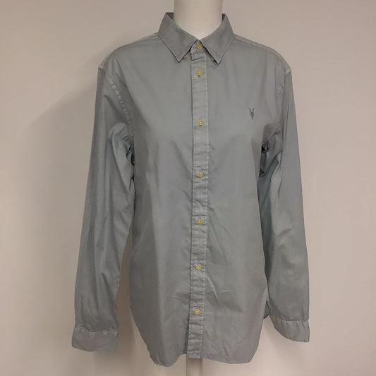 AllSaints Light Blue Redondo 100% Cotton Long Sleeve Shirt Size M