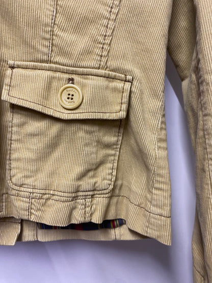 Boden Cream Cotton Corduroy Button Up Blazer Jacket 12 UK