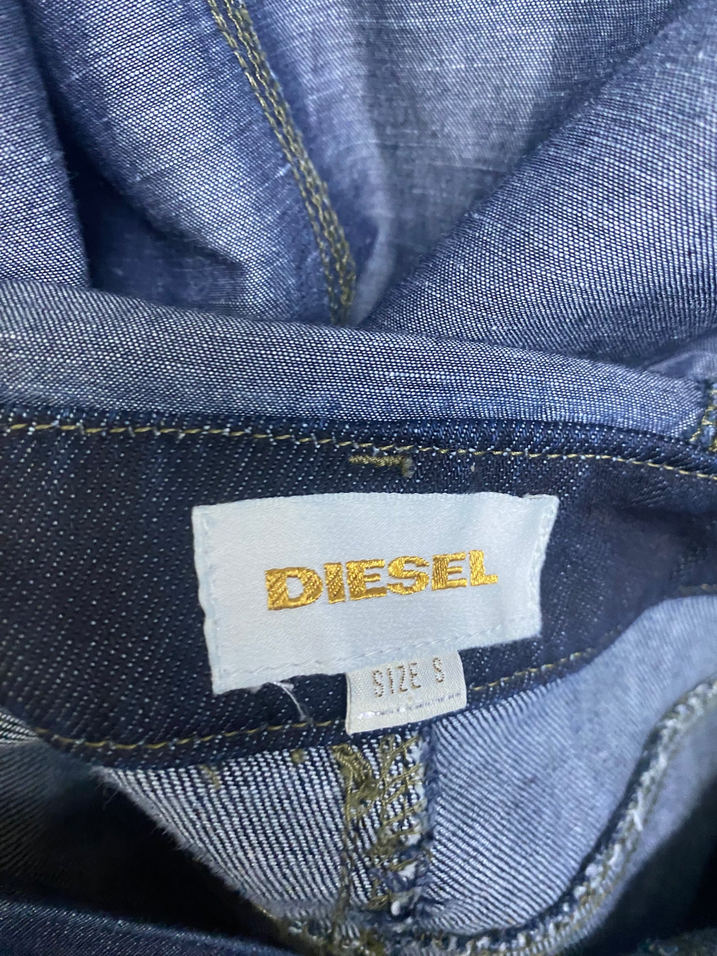 Diesel Blue Denim Shirt Dress Small