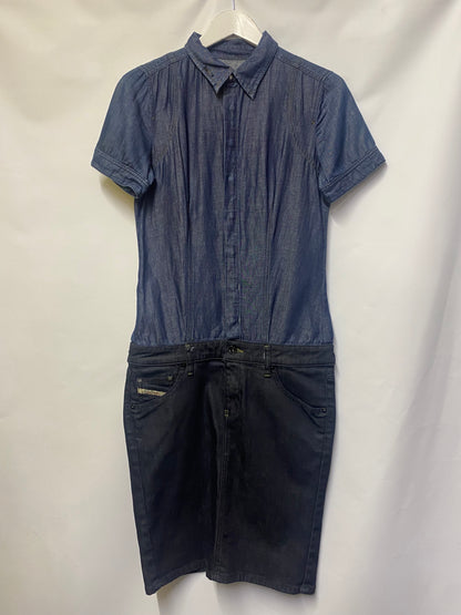 Diesel Blue Denim Shirt Dress Small