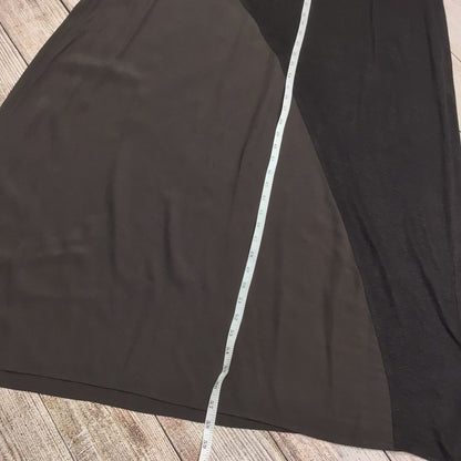 Marina Rinaldi Chocolate Brown Maxi Thin 96% Linen Dress Size L