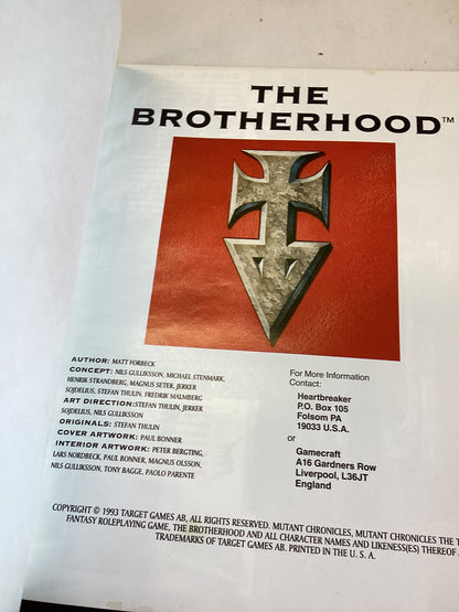 Mutant Chronicles RPG The Brotherhood The Cleansing Flame of The Cardinal