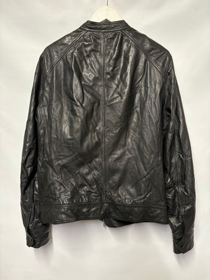 AllSaints Black Leather Colt Jacket Large