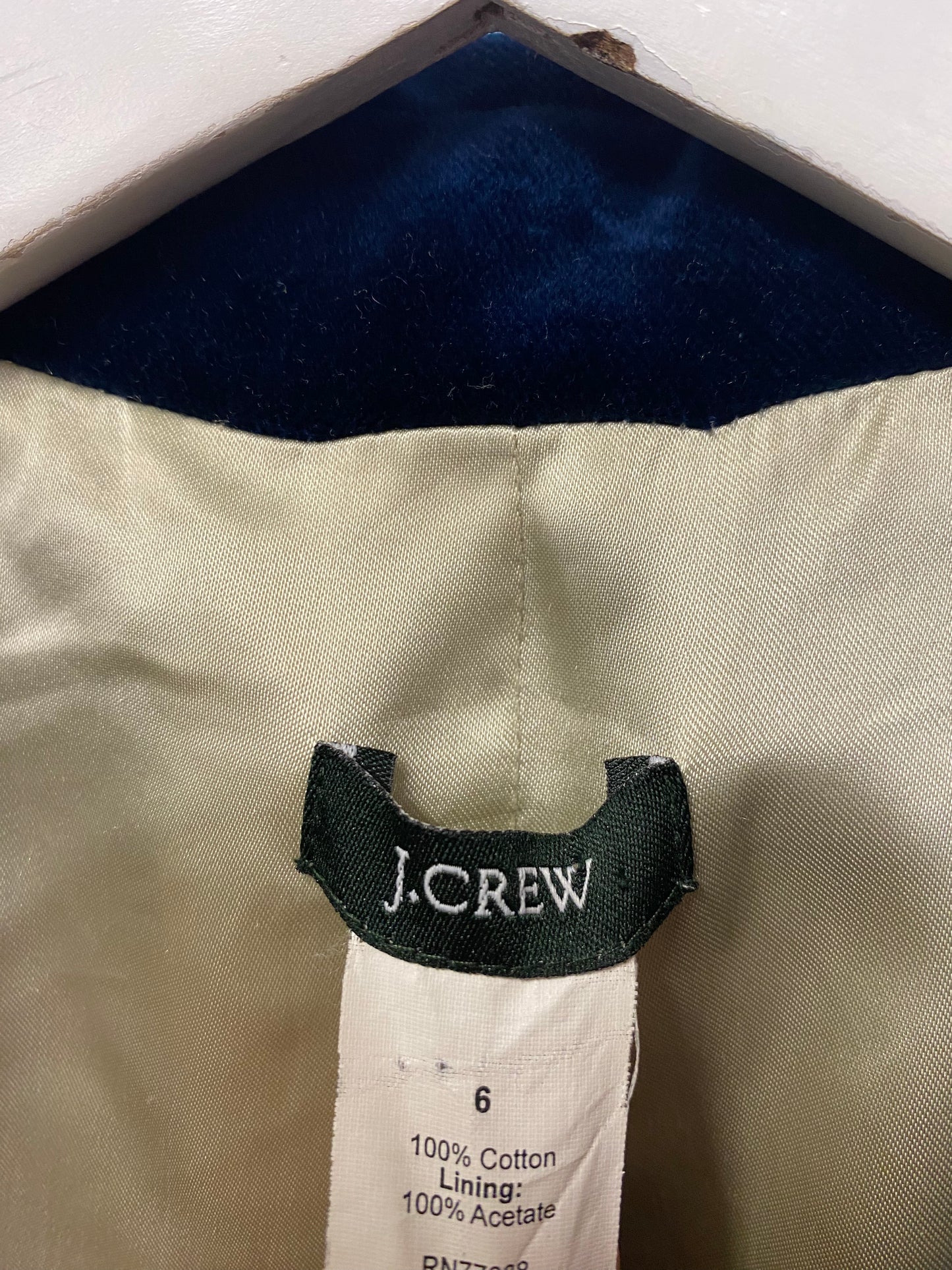 J Crew Teal Blue Velvet Blazer Jacket 6
