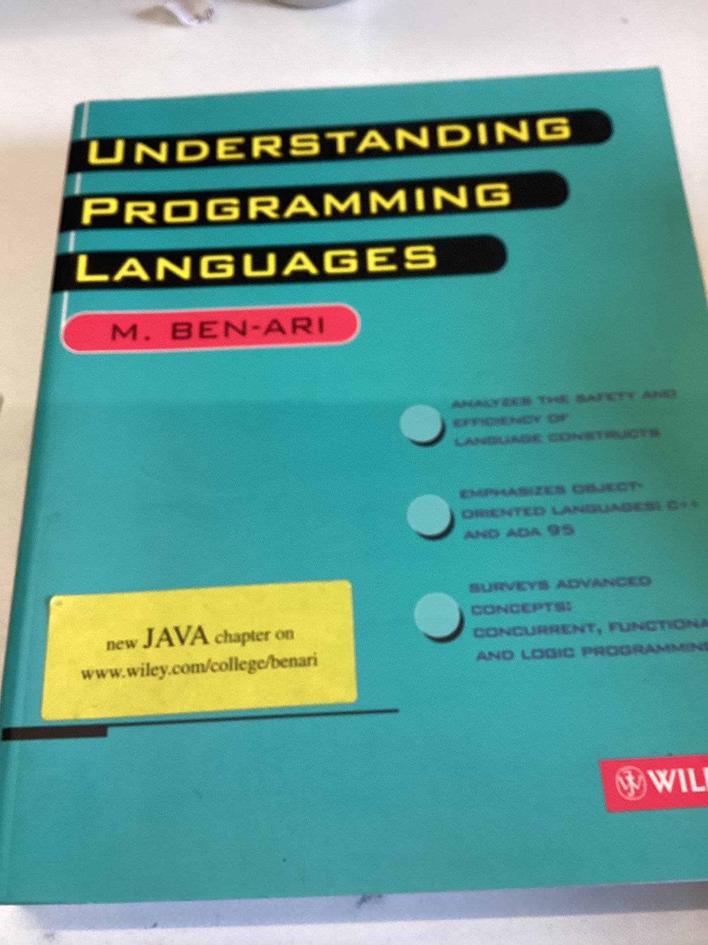 Understanding Programming Languages M Ben-Ari