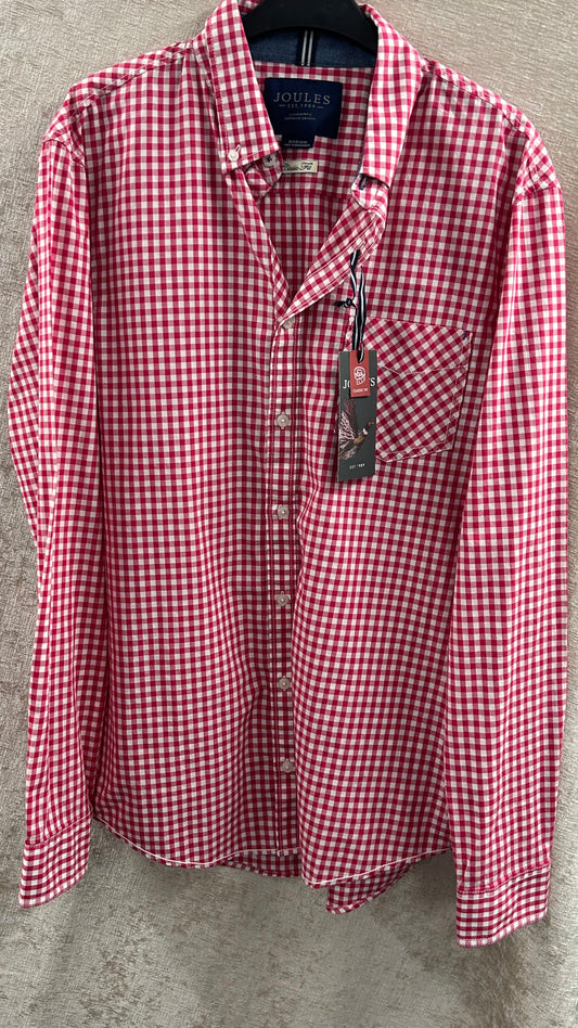 Joules shirt BNWT MED red check