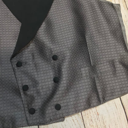 Ede & Ravenscroft Grey Double Breasted 100% Silk Waistcoat Size 44R
