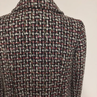 Long Tall Sally Black & Pink Speckled Wool Blend Coat Size 10