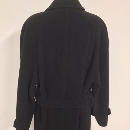 Kurt Geiger Dark Grey/Black Wool & Cashmere Blend Coat Size 40