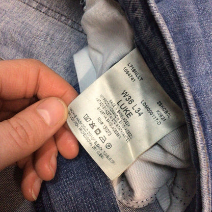 BNWT Lee Blue Luke Slim Tapered Jeans Size W36 L34