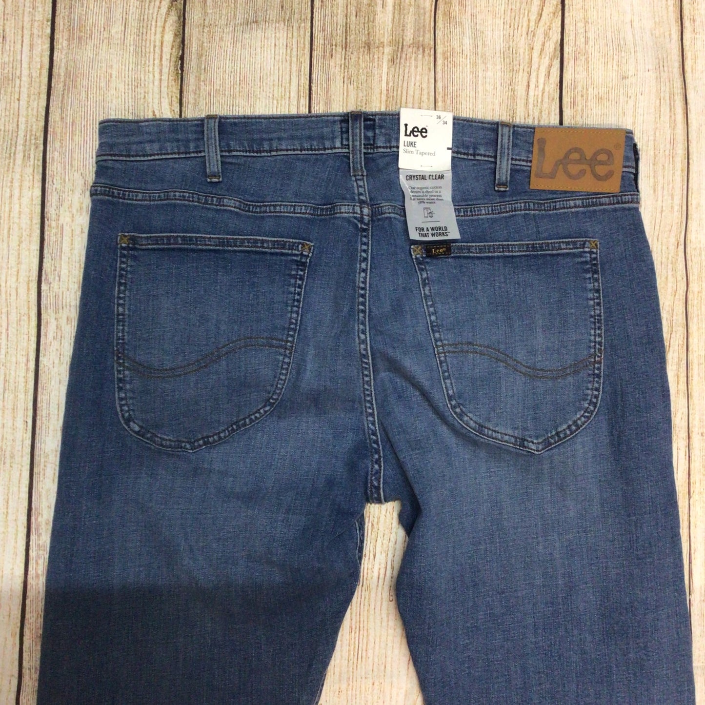 BNWT Lee Blue Luke Slim Tapered Jeans Size W36 L34
