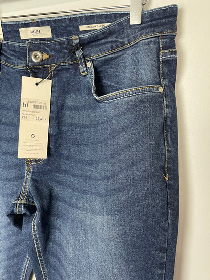 BNWT Firetrap Blue Straight Fit Jeans W32 L30