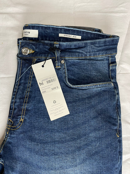 BNWT Firetrap Blue Straight Fit Jeans W32 L30