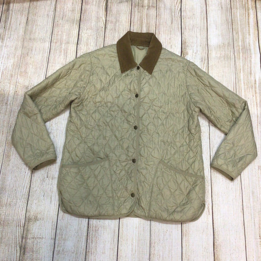Barbour Light Khaki Flyweight Langdale Quilt Jacket Size 16