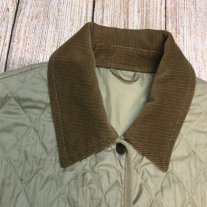 Barbour Light Khaki Flyweight Langdale Quilt Jacket Size 16