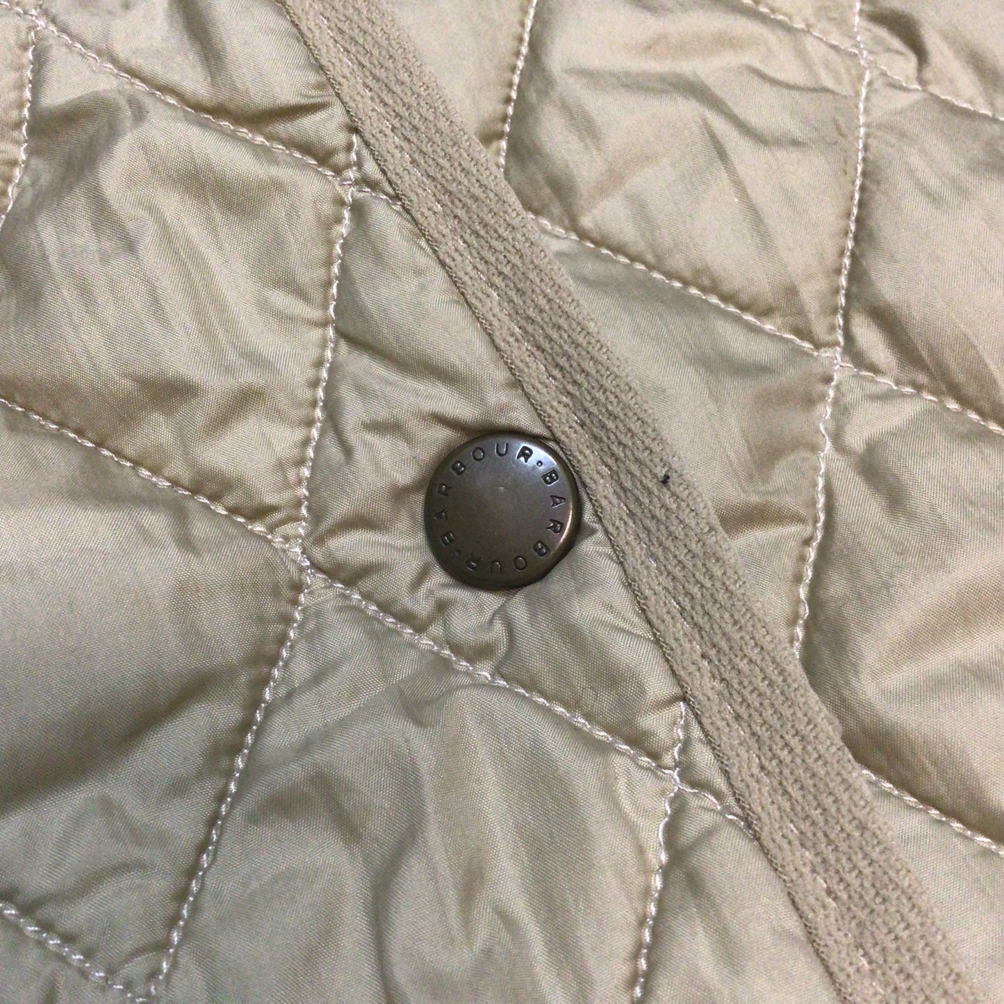 Barbour Light Khaki Flyweight Langdale Quilt Jacket Size 16