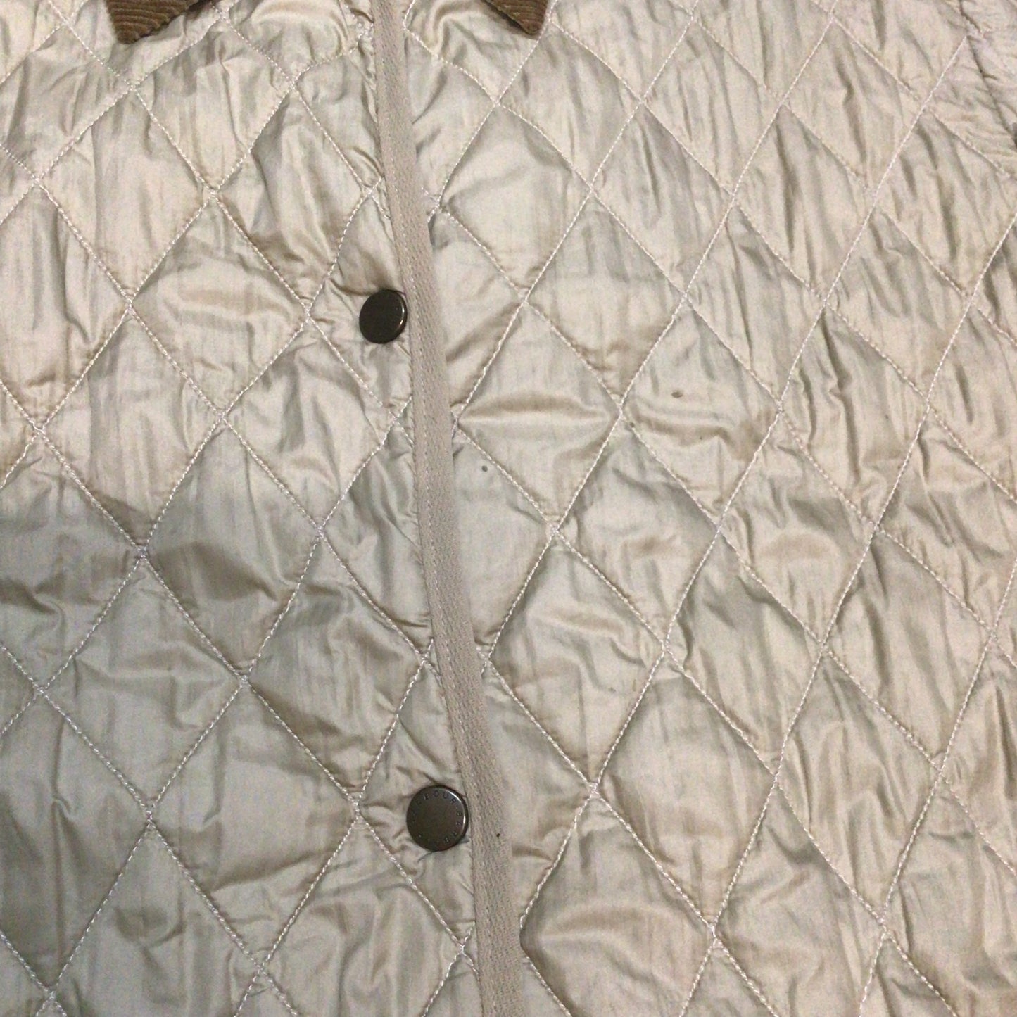 Barbour Light Khaki Flyweight Langdale Quilt Jacket Size 16