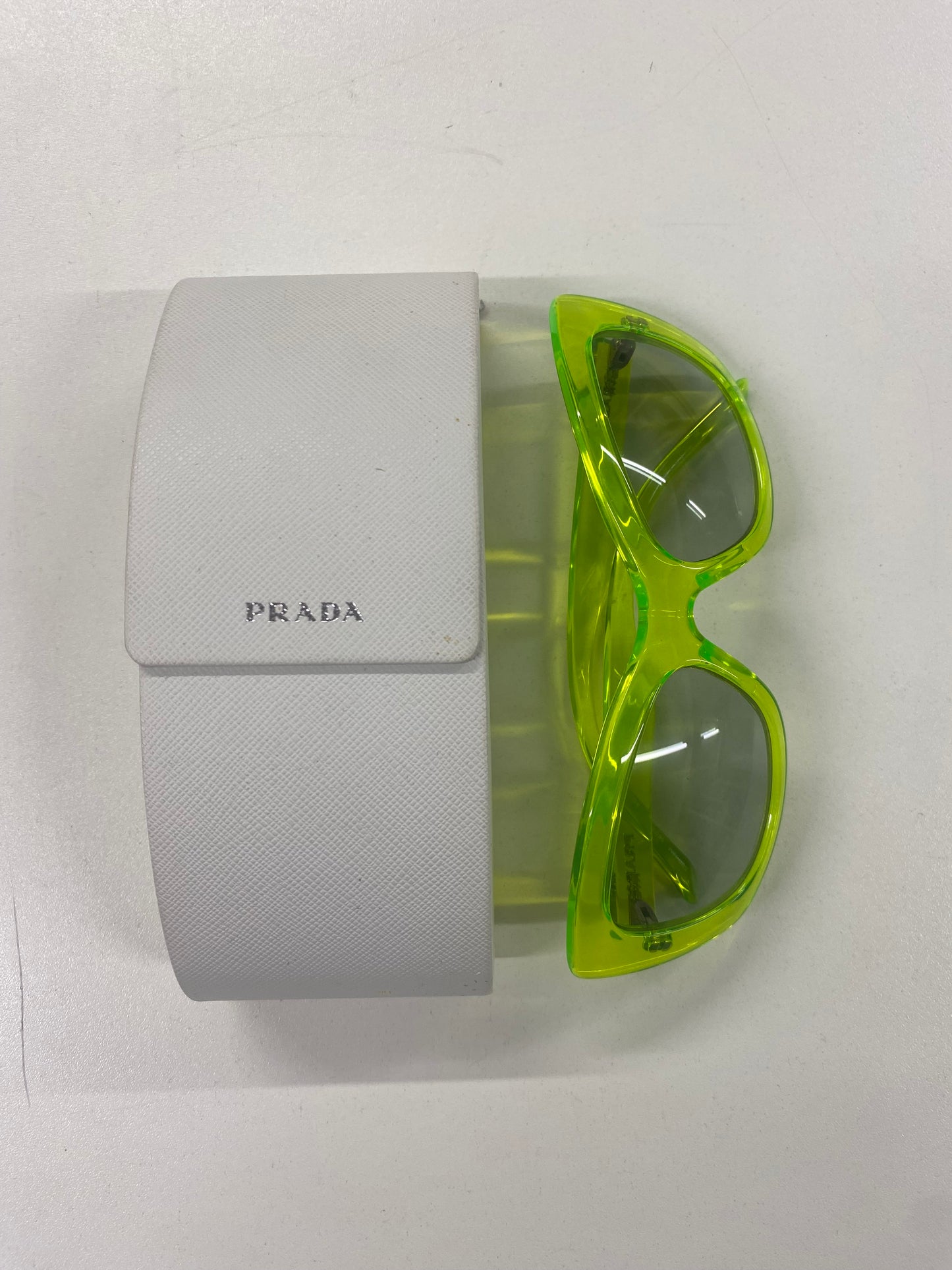 Prada Fluorescent Green Sunglasses SPR 19M ABI-RQ1 171024 with Box