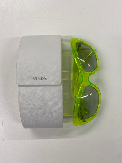 Prada Fluorescent Green Sunglasses SPR 19M ABI-RQ1 171024 with Box