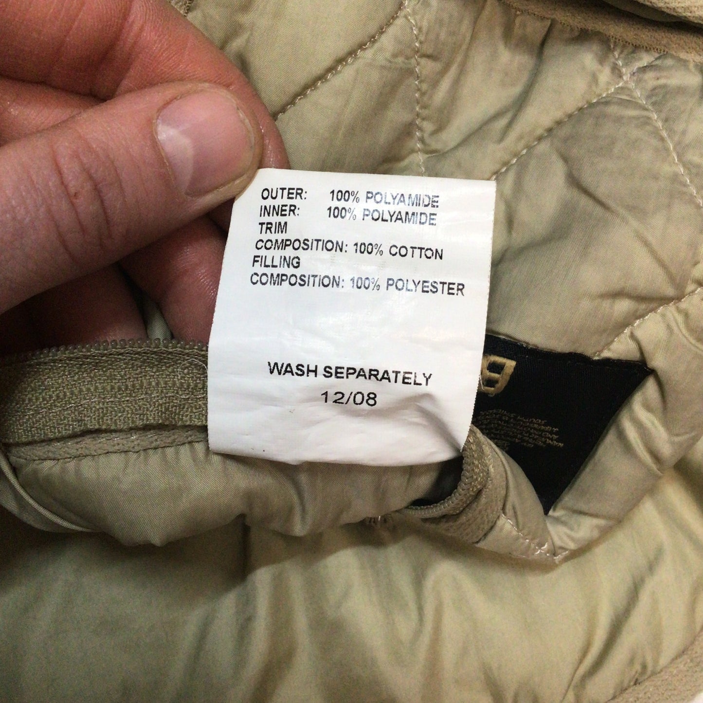 Barbour Light Khaki Flyweight Langdale Quilt Jacket Size 16