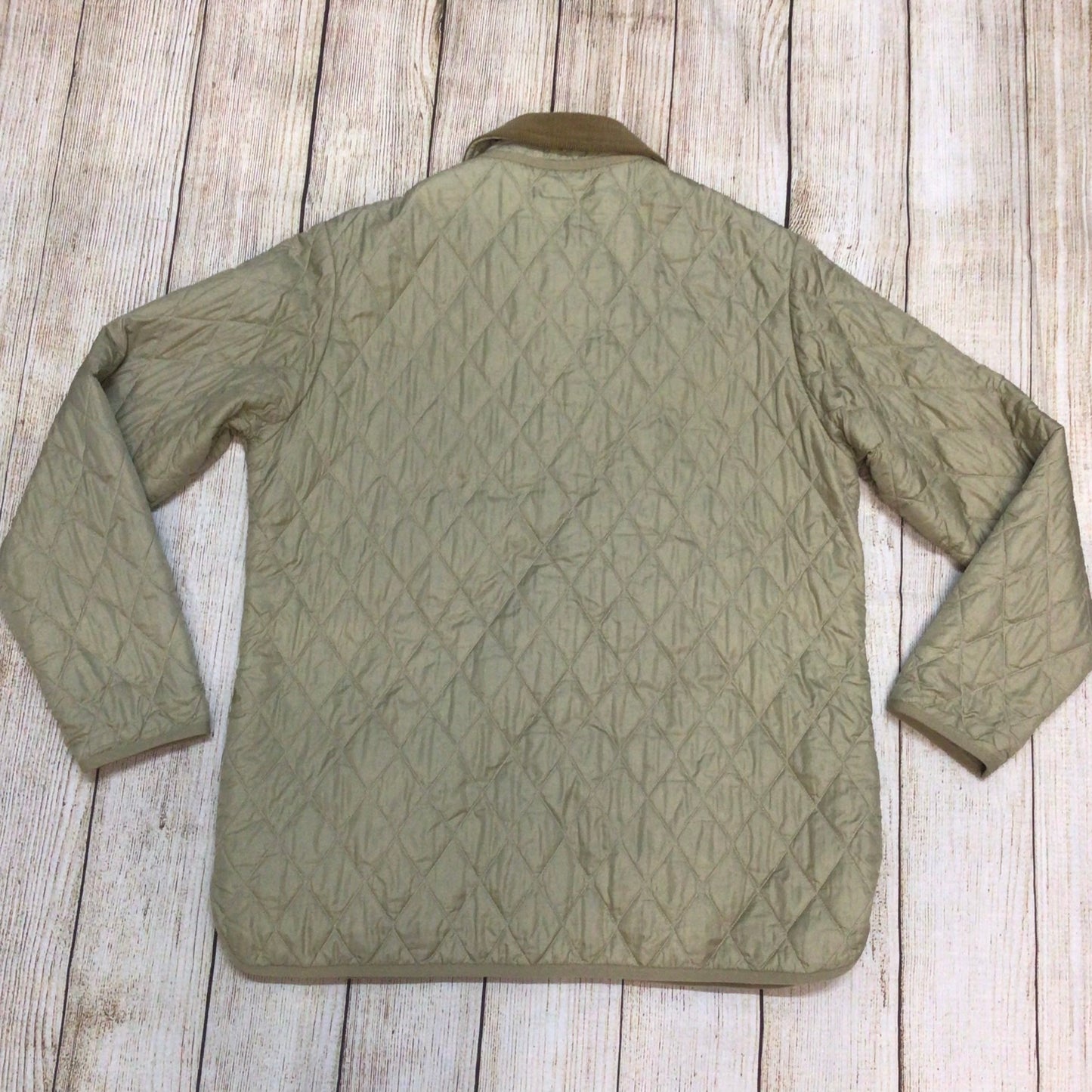 Barbour Light Khaki Flyweight Langdale Quilt Jacket Size 16