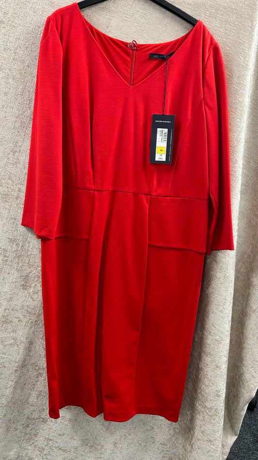 M&S Red Dress BNWT 16