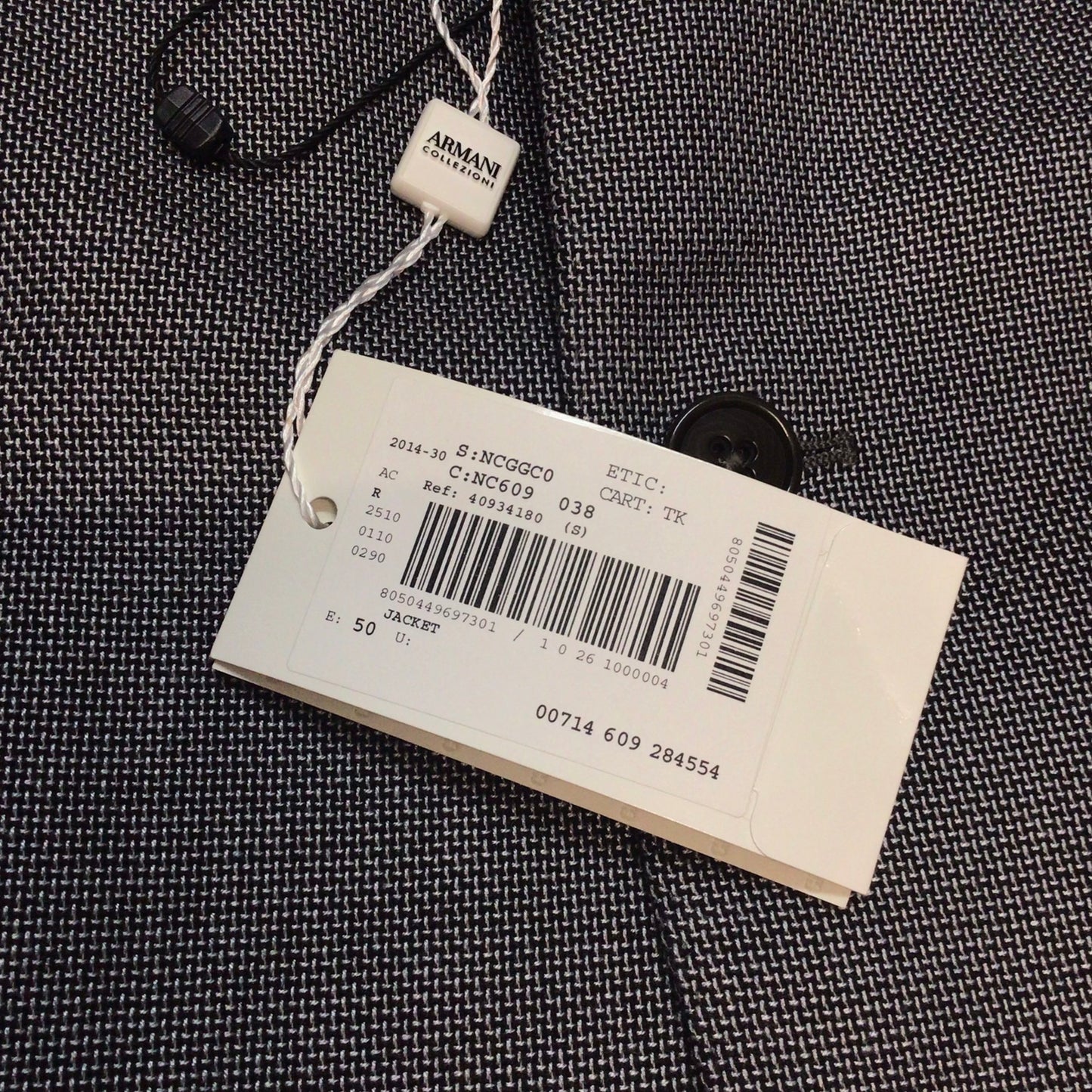 BNWT Armani Collezioni Grey G Line Blazer Jacket Size 50 EU