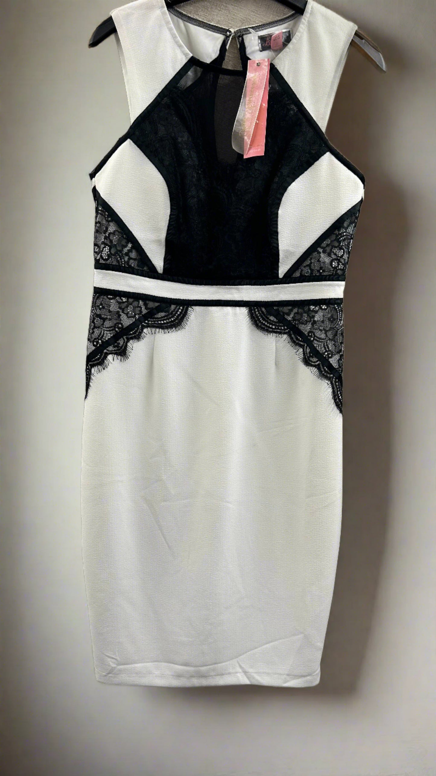 Lipsy Dress BNWT 10 , cream black