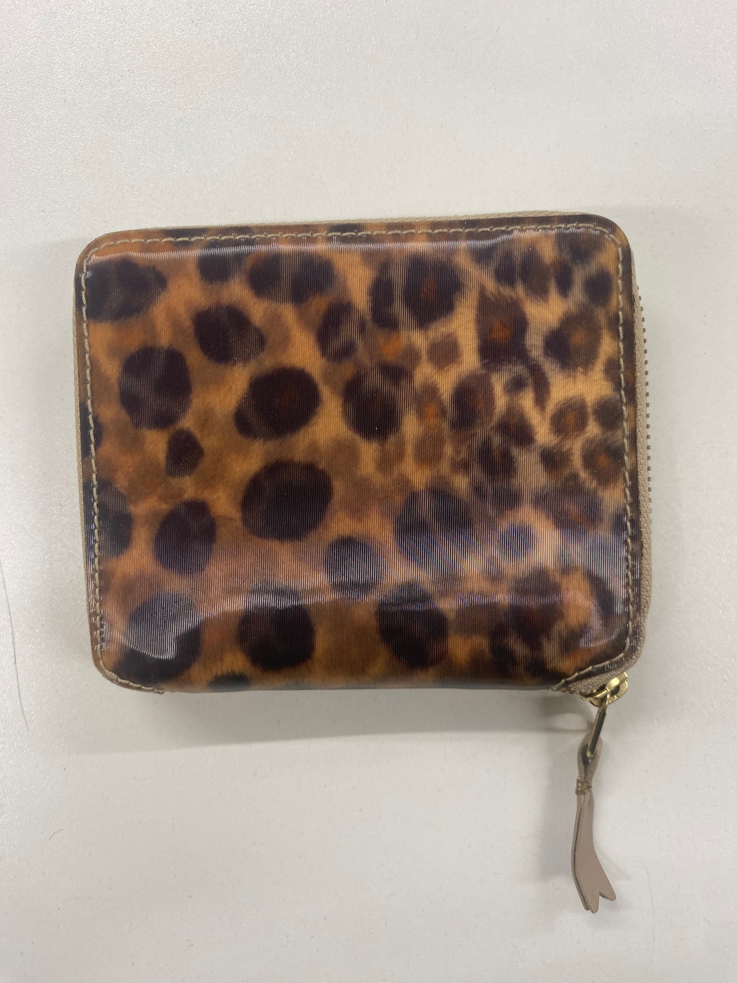 Commes Des Garcons Leopard Holographic Bifold Coin Purse