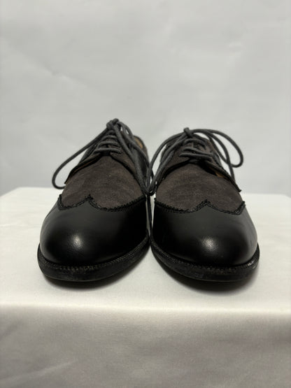 Ferragamo Grey Suede and Leather Lace Up Brogues 7.5