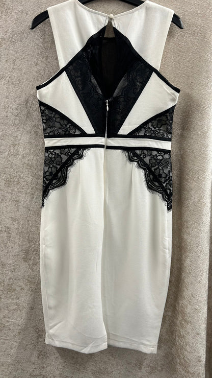 Lipsy Dress BNWT 10 , cream black