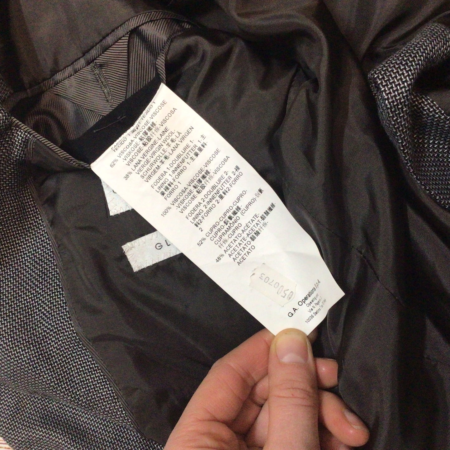 BNWT Armani Collezioni Grey G Line Blazer Jacket Size 50 EU