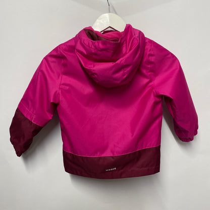 Wedze Pink Ski Jacket and Uvex Black Goggle Set Age 4