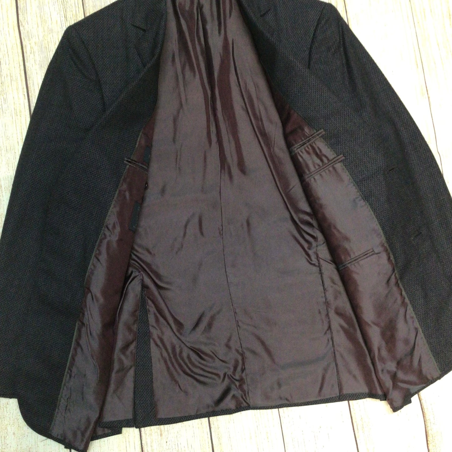 Pal Zileri Dark Grey Wool Blazer Jacket Size 50R