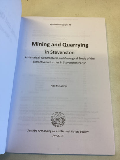 Mining and Quarrying in Stevenston  Alex McLatchie