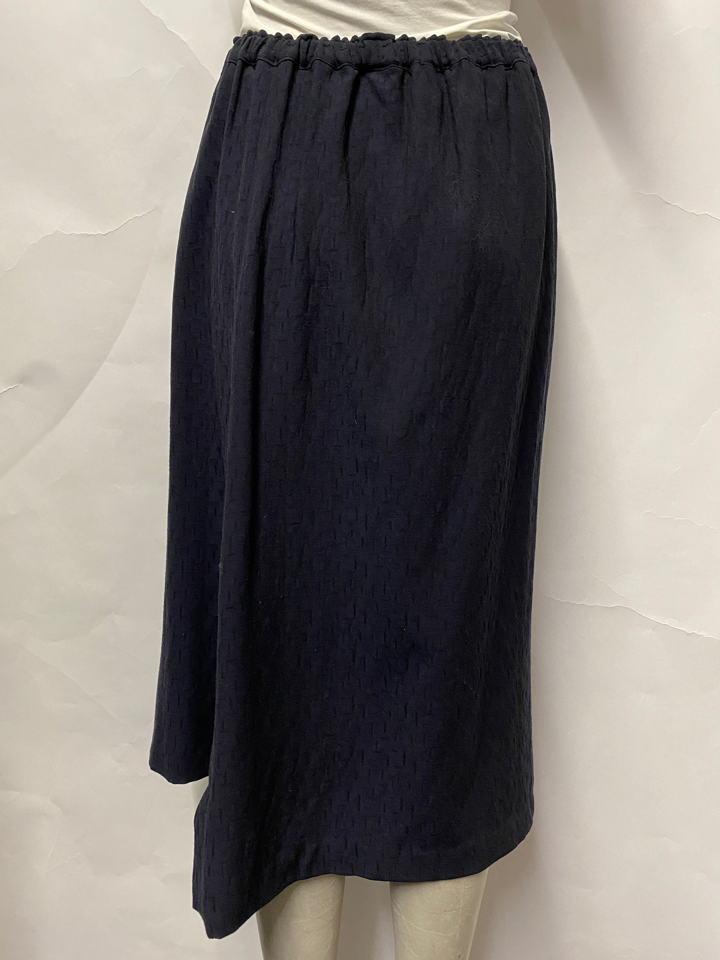 Shrin Guild Navy Wool A-line Skirt Small