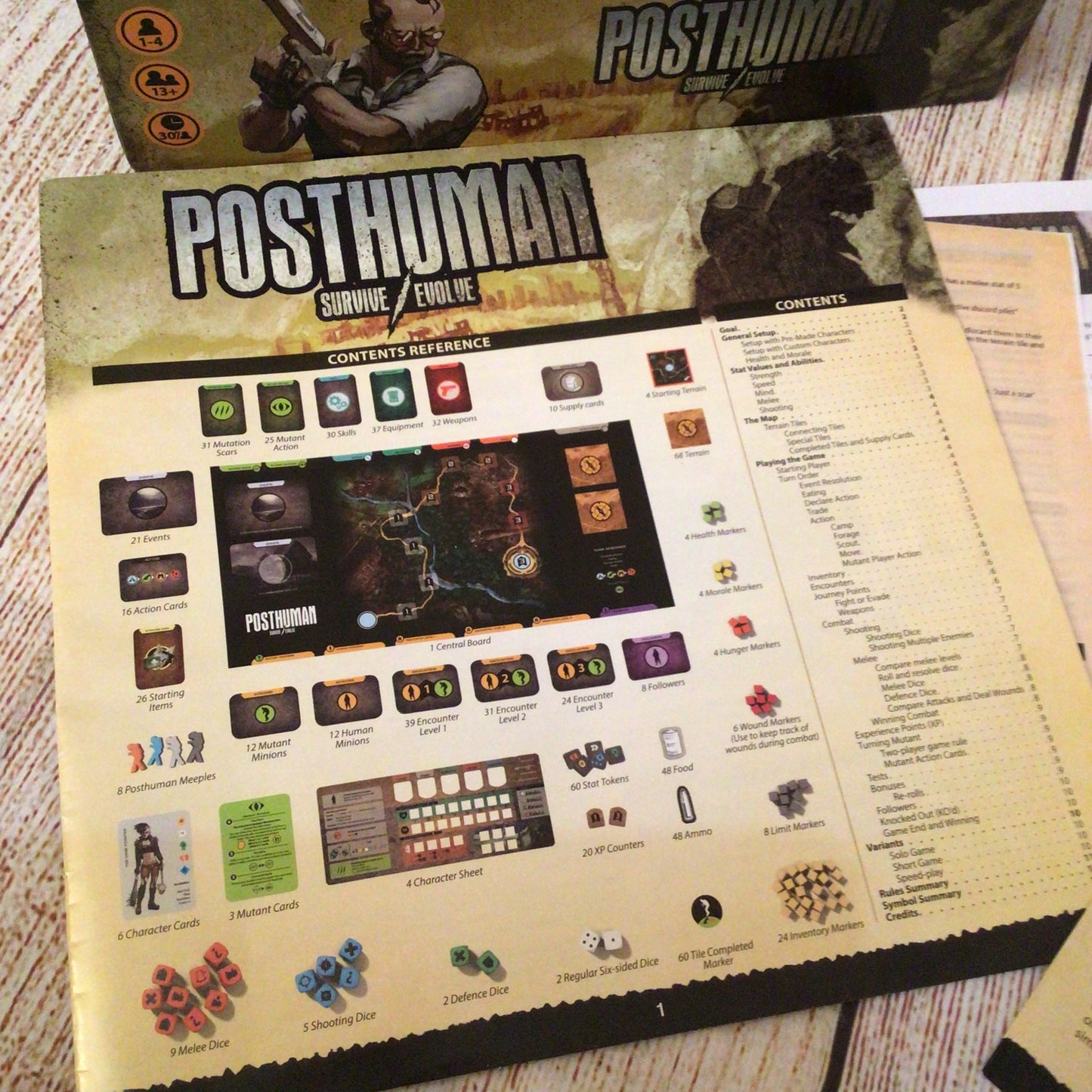 Posthuman (Survive/Evolve) Board Game w/Defiant Expansion