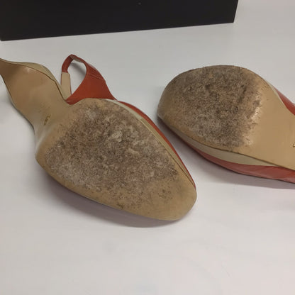 Emporio Armani Coral & Beige Sling Back High Stiletto Heels Size 5 UK (37.5 EU)