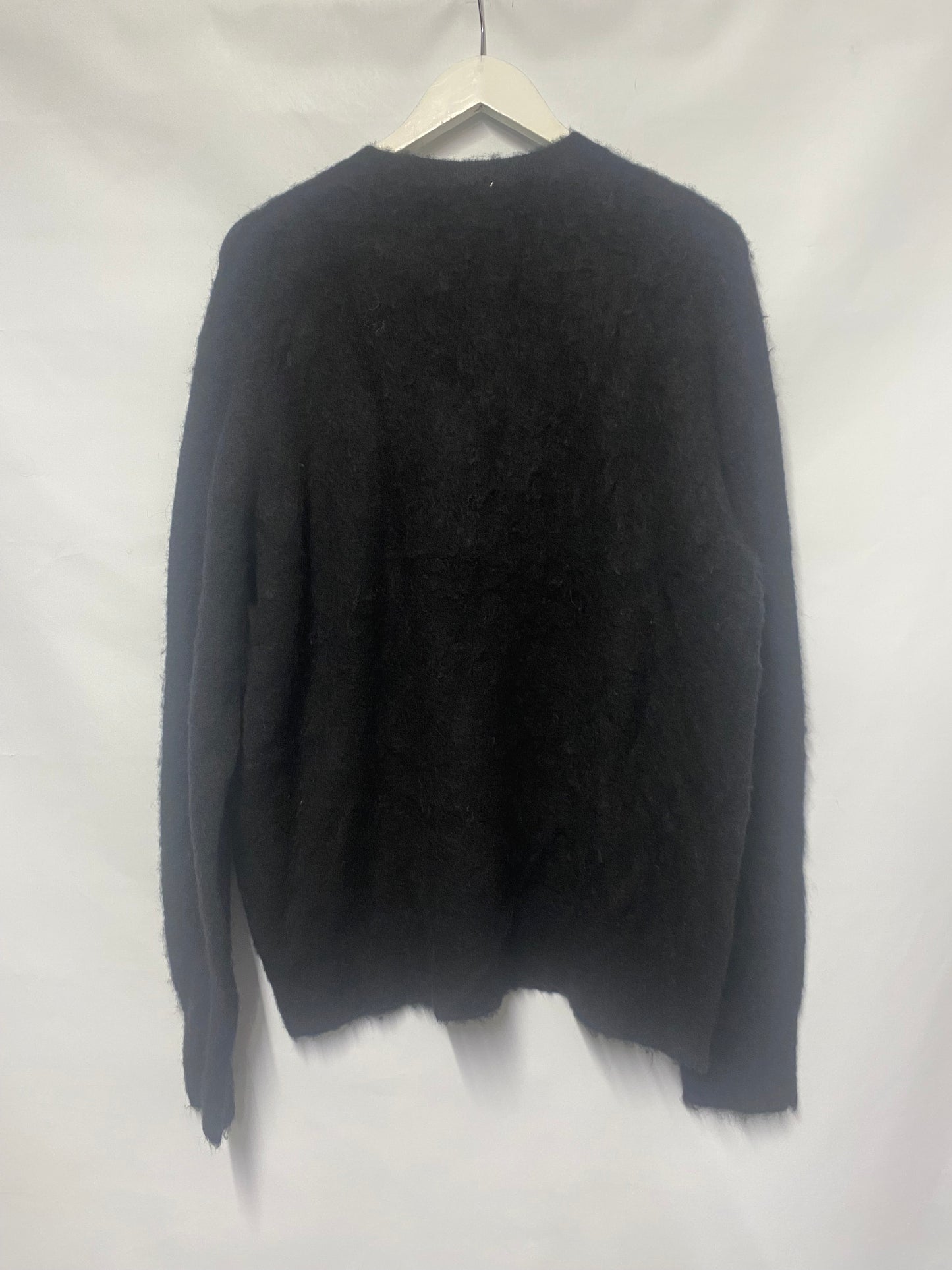 AllSaints Black Dice Crewneck Knitted Jumper Size Small