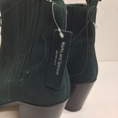 BNWT M&S Jade Green High Ankle Cowboy Style Boots Size 5 UK