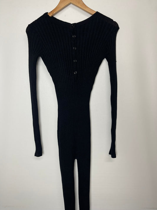 BNWT Missy Empire Black Knitted Jumpsuit Small