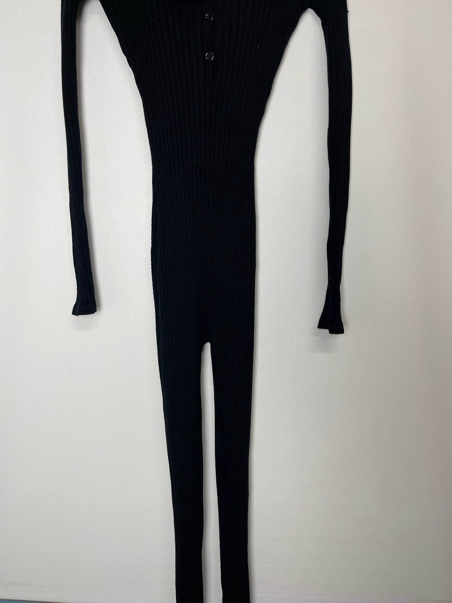 BNWT Missy Empire Black Knitted Jumpsuit Small