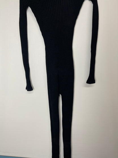 BNWT Missy Empire Black Knitted Jumpsuit Small