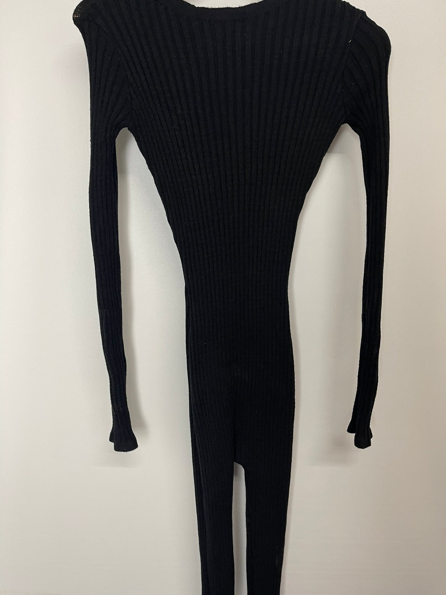 BNWT Missy Empire Black Knitted Jumpsuit Small