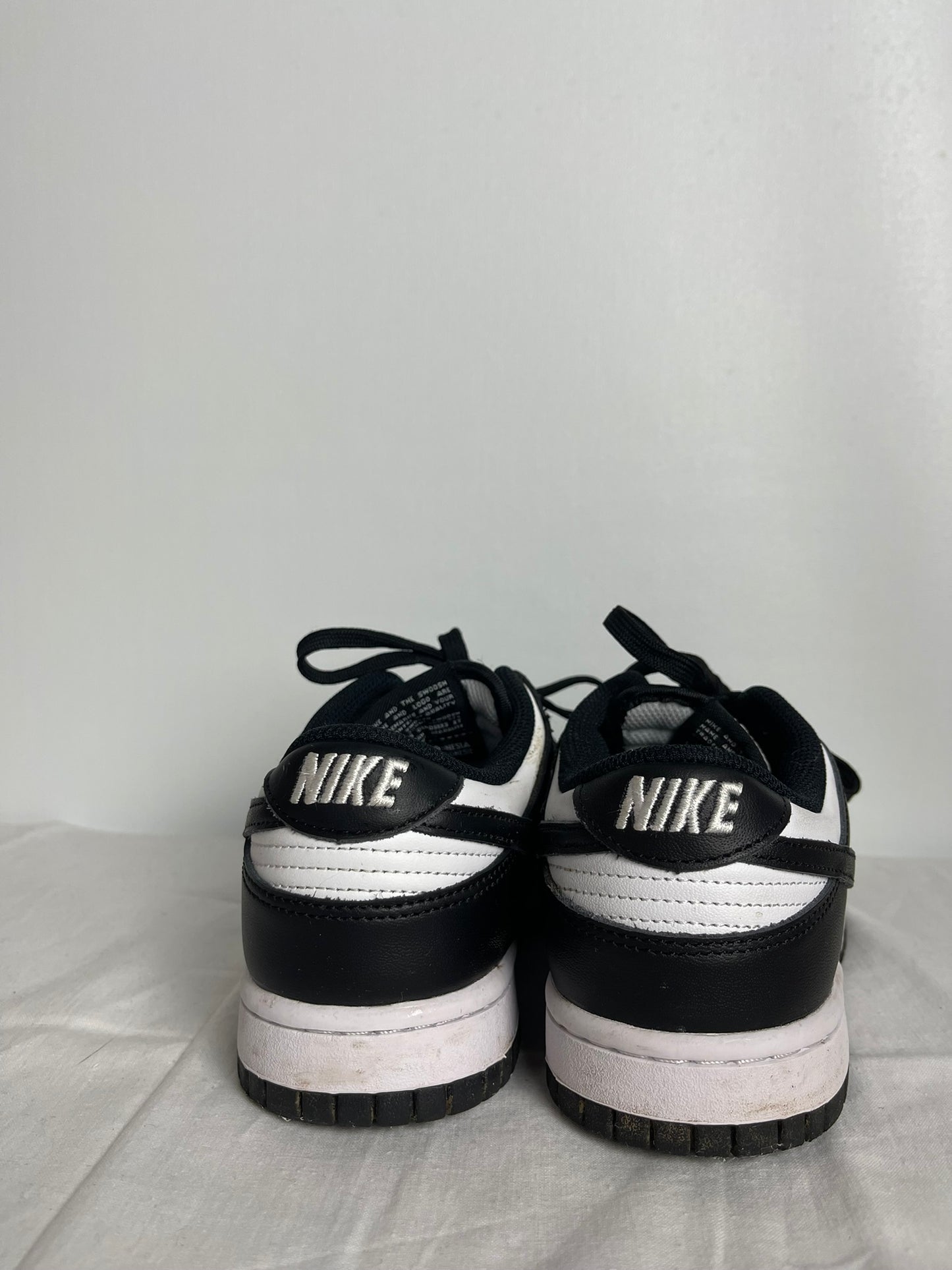 Nike Black White Dunk Low Trainers Size 4.5