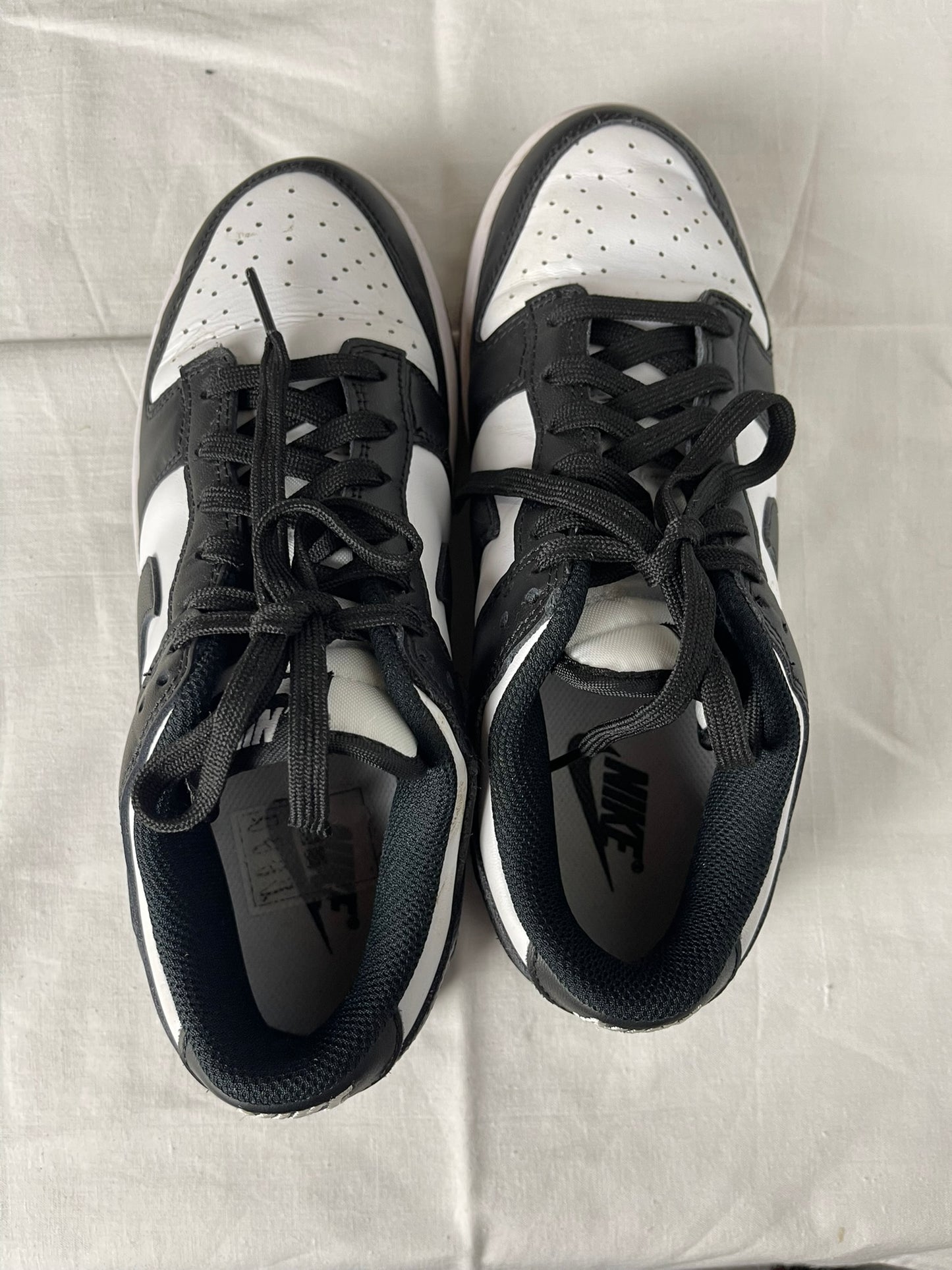 Nike Black White Dunk Low Trainers Size 4.5